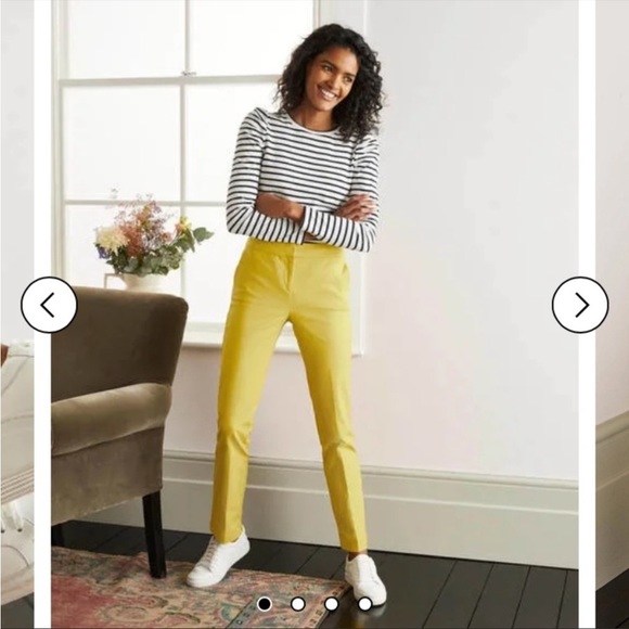 Boden Richmond pants in chartreuse size 2 petite - Picture 3 of 8